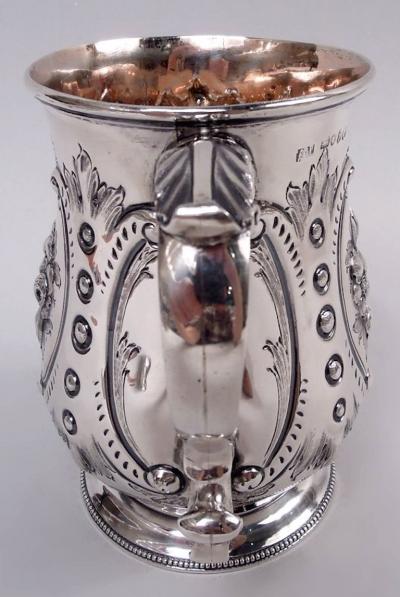 Antique English Victorian Classical Sterling Silver Cann 1864