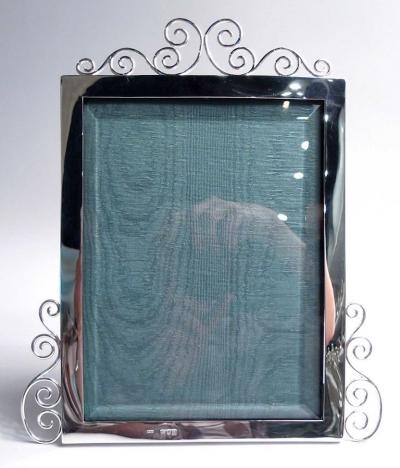 Antique English Victorian Classical Sterling Silver Picture Frame 1896