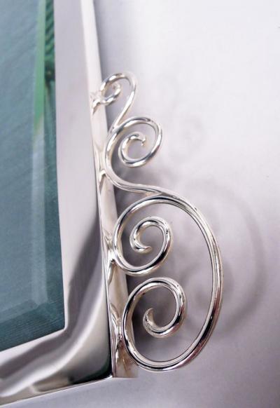 Antique English Victorian Classical Sterling Silver Picture Frame 1896