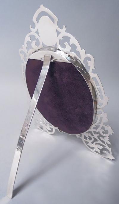 Antique English Victorian Classical Sterling Silver Picture Frame 1898