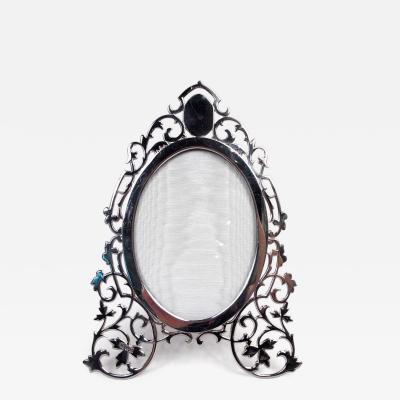 Antique English Victorian Classical Sterling Silver Picture Frame 1898
