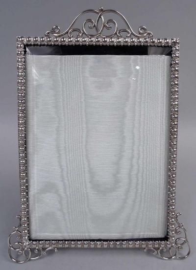 Antique English Victorian Classical Sterling Silver Picture Frame 1898
