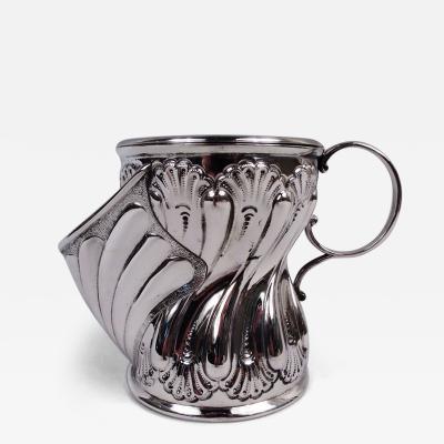 Antique English Victorian Classical Sterling Silver Shaving Mug 1894