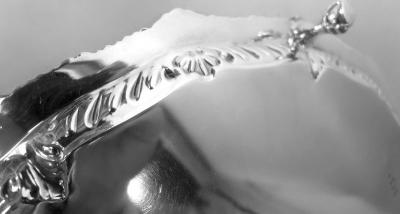 Antique English Victorian Georgian Sterling Silver Salver 1892