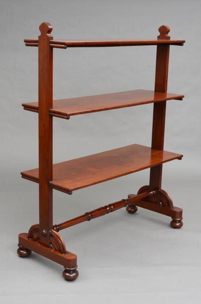 Antique English William IV Mahogany Three Tiered Buffet Circa 1840