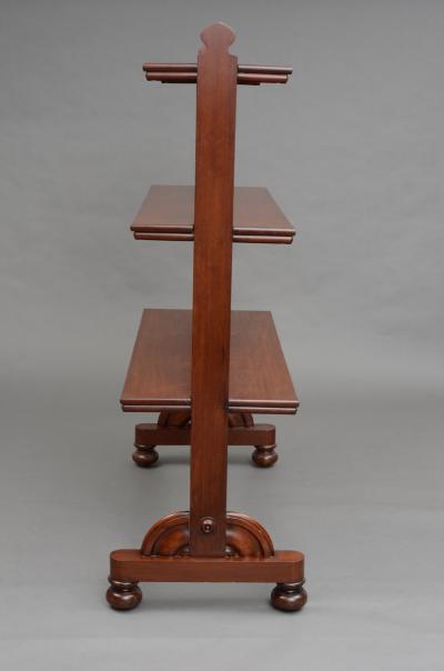 Antique English William IV Mahogany Three Tiered Buffet Circa 1840