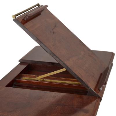 Antique English wooden desk with reading stand