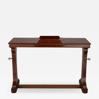 Antique English wooden desk with reading stand