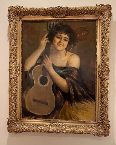 Antique Ernesto Fontana Original Oil Painting