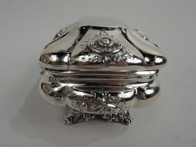 Antique European Biedermeier Silver Keepsake Casket Box C 1840