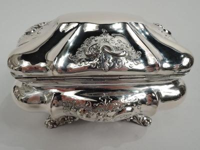 Antique European Biedermeier Silver Keepsake Casket Box C 1840