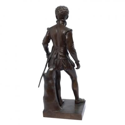 Antique F Barbedienne Bronze Sculpture of King Henry IV Francois Bosio