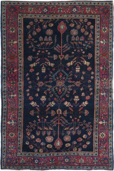 Antique Farahan Sarouk Rug 3 3 x 4 10 