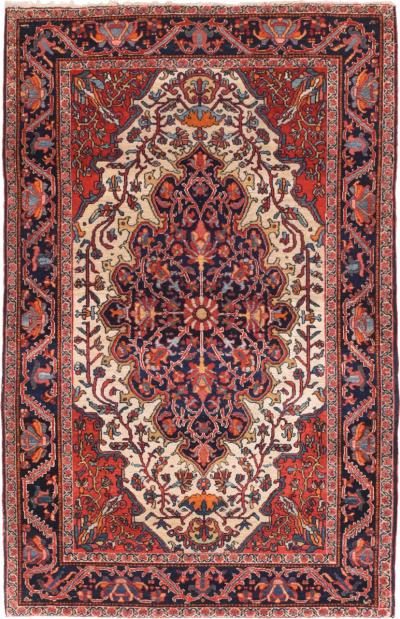 Antique Farahan Sarouk Rug 3 3 x 5 0 