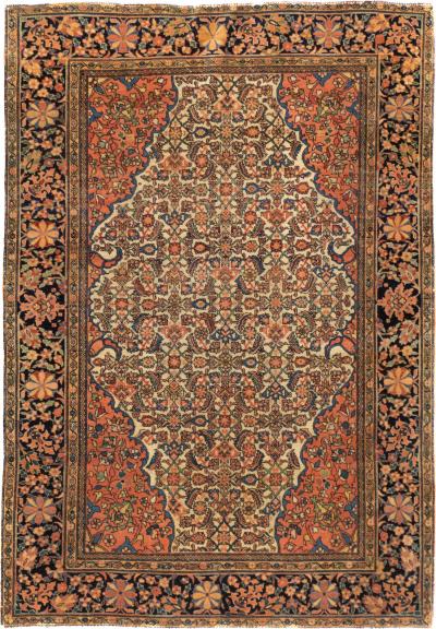 Antique Farahan Sarouk Rug 3 5 x 5 0 
