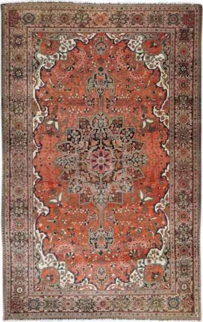 Antique Farahan Sarouk Rug 4 2 x 6 5 