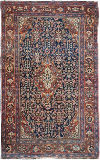 Antique Farahan Sarouk Rug 4 3 x 6 10 