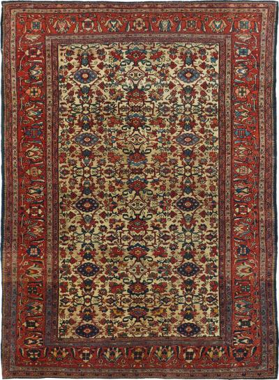 Antique Farahan Sarouk Rug 4 3 x 6 2 