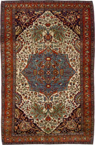 Antique Farahan Sarouk Rug 4 3 x 6 7 