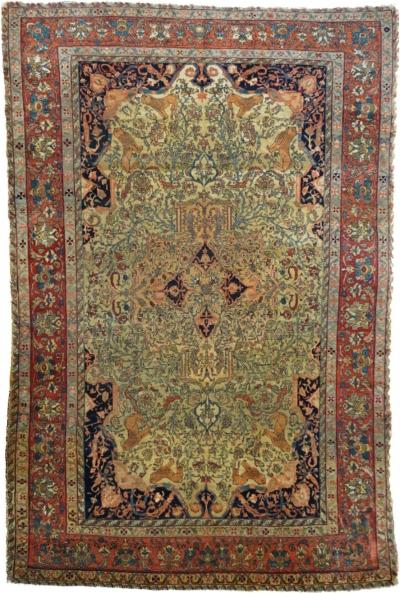 Antique Farahan Sarouk Rug 6 9 x 10 3 