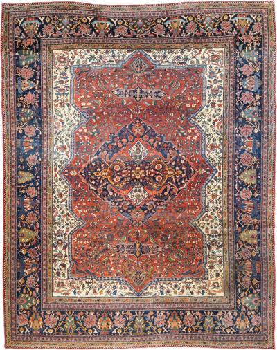 Antique Farahan Sarouk Rug 8 11 x 11 4 