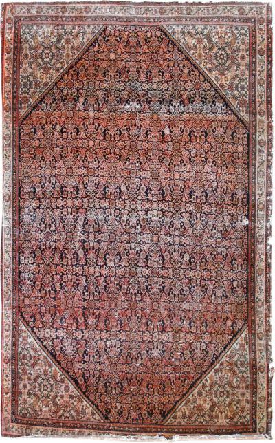Antique Farahan Saruk Rug 3 11 x 6 7 