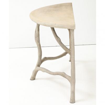 Antique Faux Bois Demilune