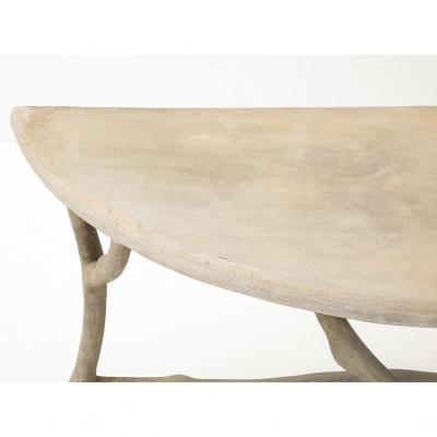 Antique Faux Bois Demilune