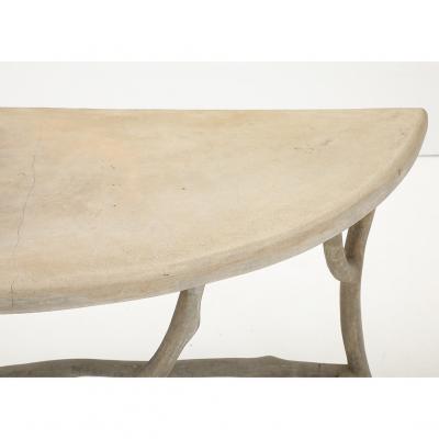 Antique Faux Bois Demilune