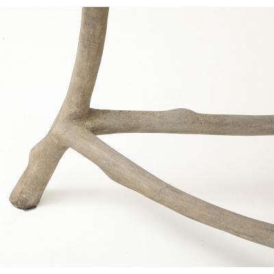 Antique Faux Bois Demilune