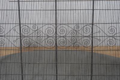 Antique Federal Brass And Wire Nursery Fender