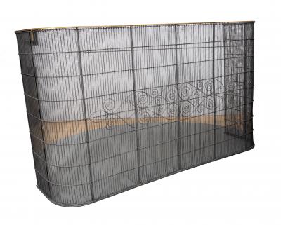 Antique Federal Brass And Wire Nursery Fender