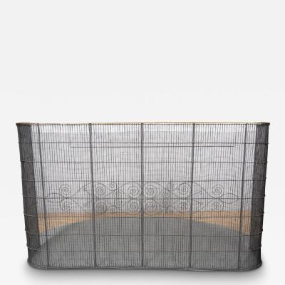 Antique Federal Brass And Wire Nursery Fender