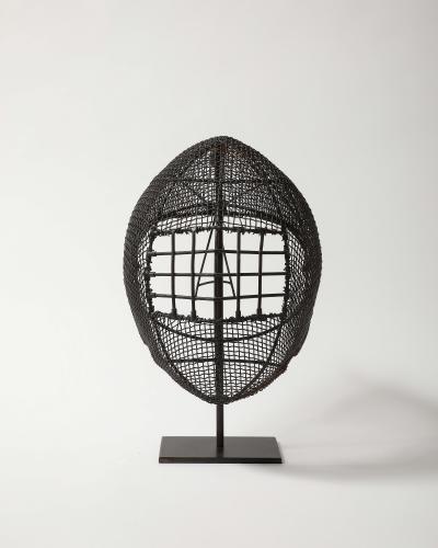 Antique Fencing Mask on Stand