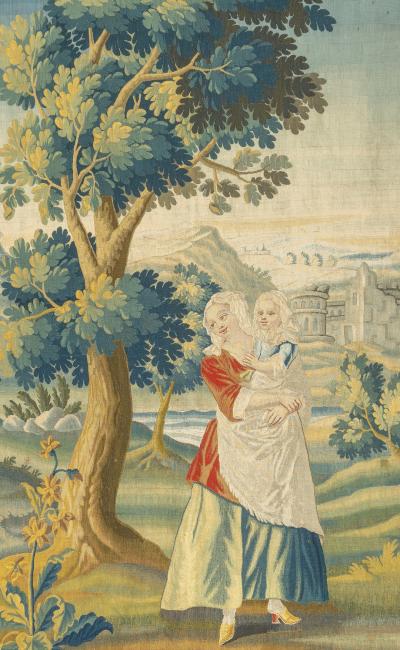 Antique Fine French Beauvais Tapestry 6 3 x 10 6 