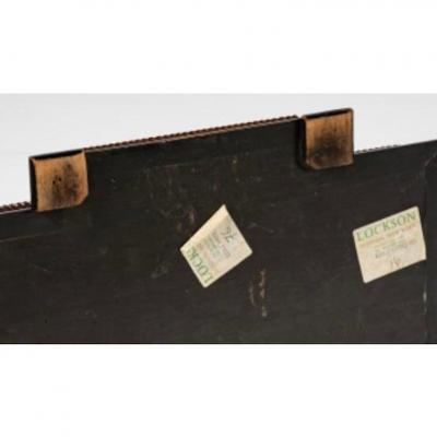 Antique Flemish Bronze Ebony Sculpture Ink Stand