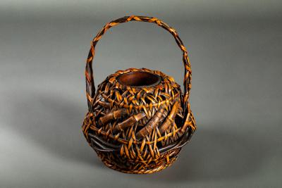 Antique Flower Arranging Ikebana Basket