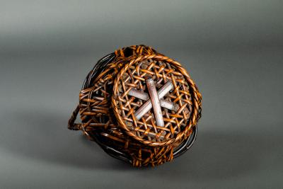 Antique Flower Arranging Ikebana Basket