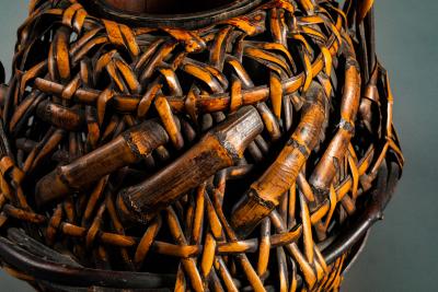 Antique Flower Arranging Ikebana Basket