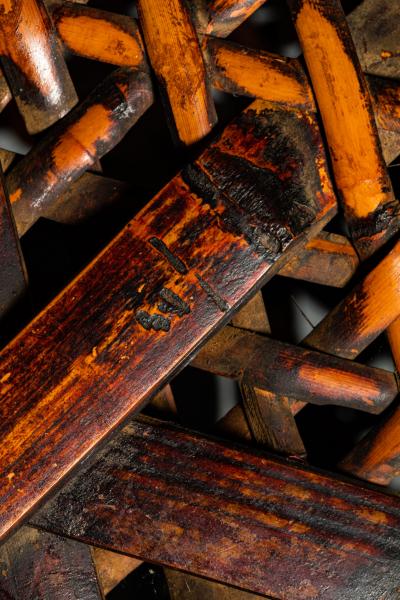 Antique Flower Arranging Ikebana Basket