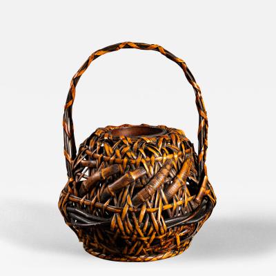 Antique Flower Arranging Ikebana Basket