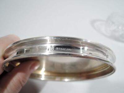 Antique Foster Bailey Enamel Sterling Silver Enamel Powder Jar