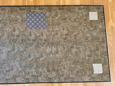 Antique Framed Japanese Silk Kesa Monks Robe Edo Period