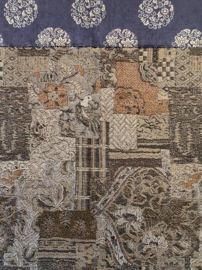 Antique Framed Japanese Silk Kesa Monks Robe Edo Period