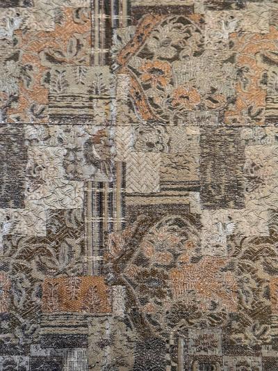 Antique Framed Japanese Silk Kesa Monks Robe Edo Period