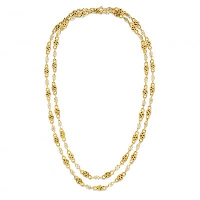 Antique French 18K Gold Chain Necklace