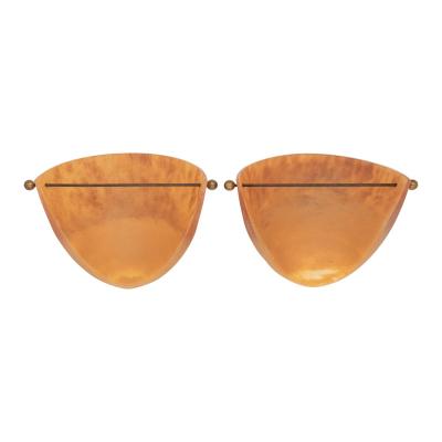 Antique French Art Deco Mottled Glass Wall Sconce Covers