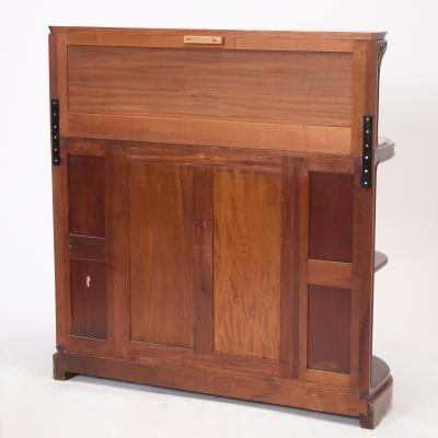 Antique French Art Nouveau Louis Majorelle Mahogany Buffet Server Cabinet