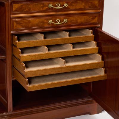 Antique French Art Nouveau Louis Majorelle Mahogany Buffet Server Cabinet