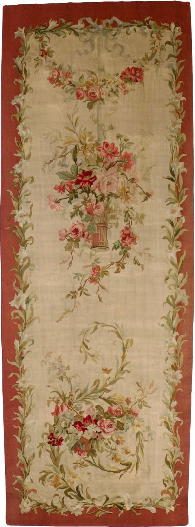Antique French Aubusson 1 of pair 3 6 x 9 11 